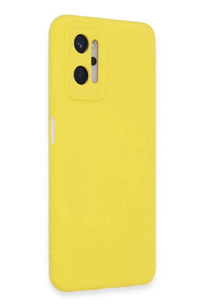 Realme 9i 4G Kılıf Nano içi Kadife Silikon - Sarı