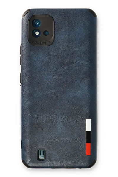 Realme C11 2021 Kılıf Loop Deri Silikon - Lacivert