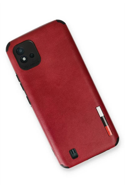 Realme C11 2021 Kılıf Loop Deri Silikon - Kırmızı