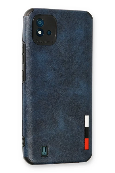 Realme C11 2021 Kılıf Loop Deri Silikon - Lacivert