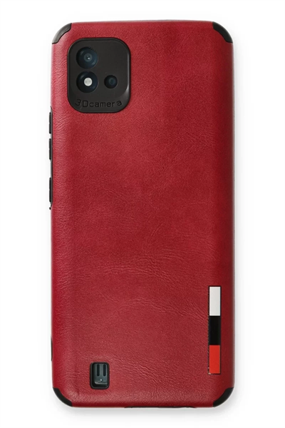 Realme C11 2021 Kılıf Loop Deri Silikon - Kırmızı