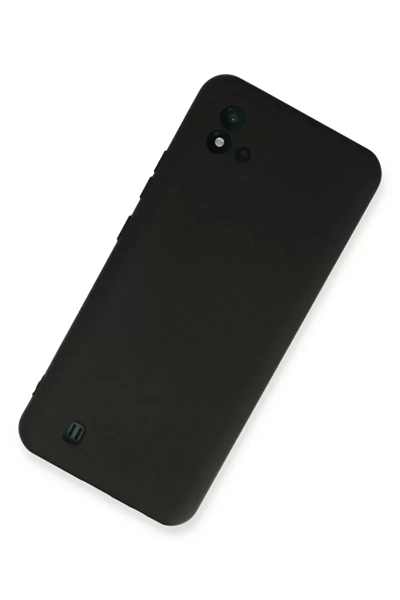Realme C11 2021 Kılıf Nano içi Kadife Silikon - Siyah