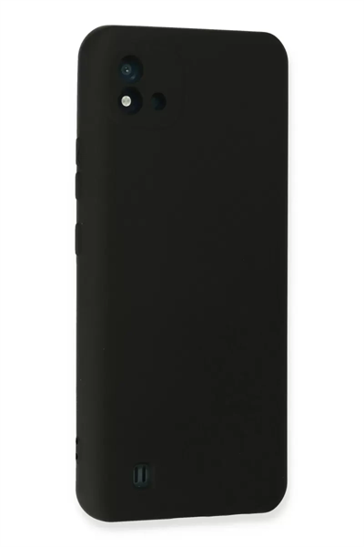 Realme C11 2021 Kılıf Nano içi Kadife Silikon - Siyah