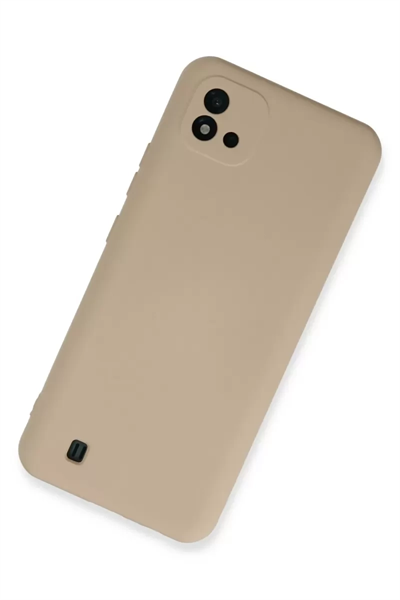 Realme C11 2021 Kılıf Nano içi Kadife Silikon - Pudra