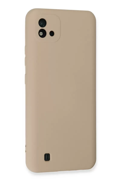 Realme C11 2021 Kılıf Nano içi Kadife Silikon - Pudra