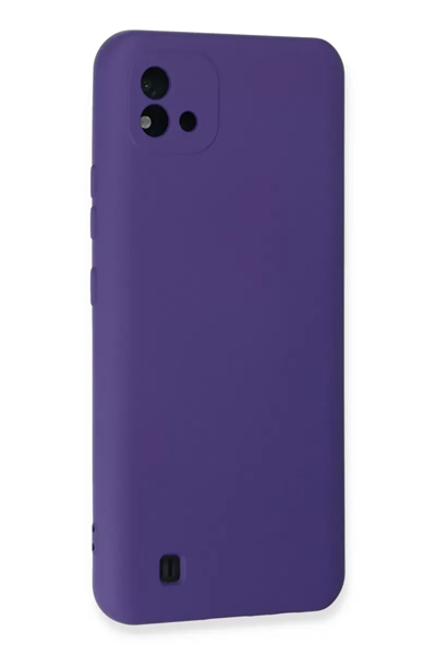 Realme C11 2021 Kılıf Nano içi Kadife Silikon - Mor