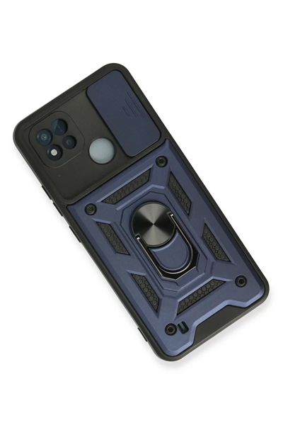 Realme C11 2021 Kılıf Pars Lens Yüzüklü Silikon - Lacivert