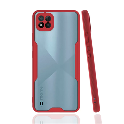 Realme C11 2021 Kılıf Platin Silikon - Kırmızı