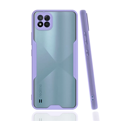 Realme C11 2021 Kılıf Platin Silikon - Lila