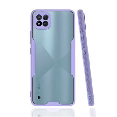 Realme C11 2021 Kılıf Platin Silikon - Lila