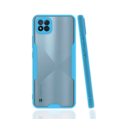 Realme C11 2021 Kılıf Platin Silikon - Mavi