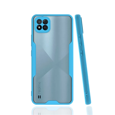 Realme C11 2021 Kılıf Platin Silikon - Mavi