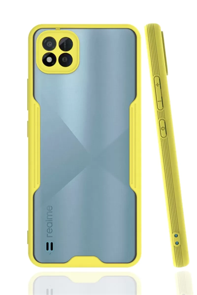 Realme C11 2021 Kılıf Platin Silikon - Sarı