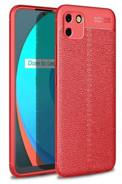 Realme C11 Kılıf Auto Focus Kapak - Kırmızı