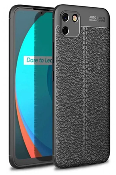 Realme C11 Kılıf Auto Focus Kapak - Siyah