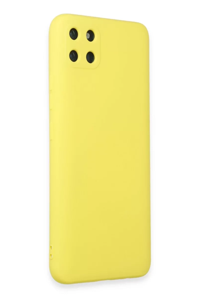 Realme C11 Kılıf Nano içi Kadife Silikon - Sarı