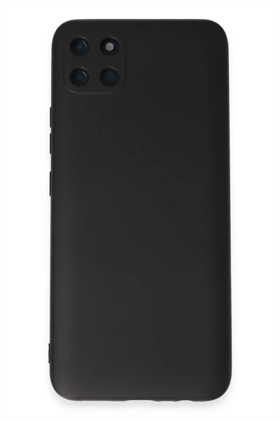 Realme C11 Kılıf Nano içi Kadife Silikon - Siyah