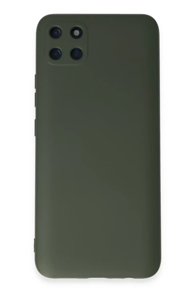 Realme C11 Kılıf Nano içi Kadife Silikon - Koyu Yeşil