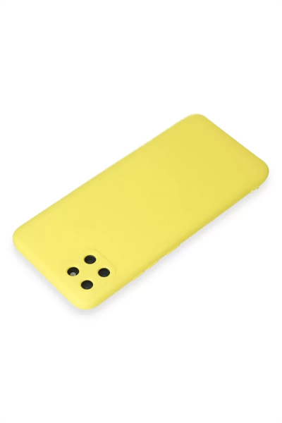 Realme C11 Kılıf Nano içi Kadife Silikon - Sarı