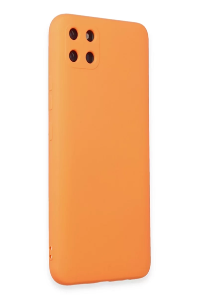 Realme C11 Kılıf Nano içi Kadife Silikon - Turuncu