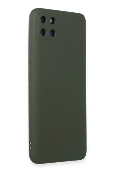 Realme C11 Kılıf Nano içi Kadife Silikon - Koyu Yeşil