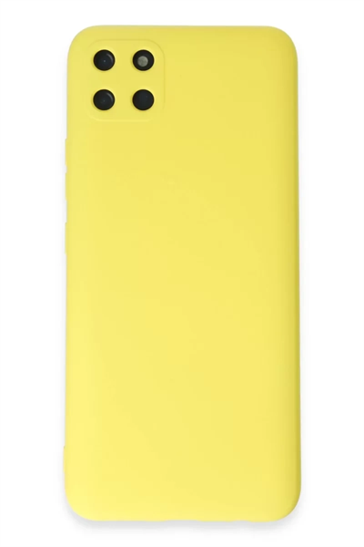 Realme C11 Kılıf Nano içi Kadife Silikon - Sarı