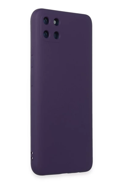 Realme C11 Kılıf Nano içi Kadife Silikon - Mor