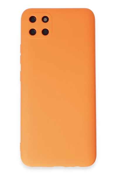 Realme C11 Kılıf Nano içi Kadife Silikon - Turuncu