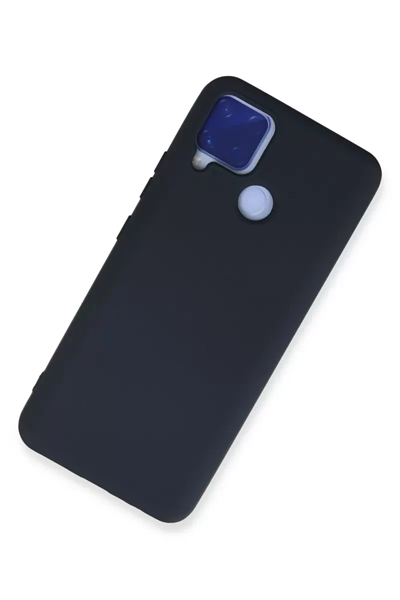 Realme C15 Kılıf Nano içi Kadife Silikon - Lacivert