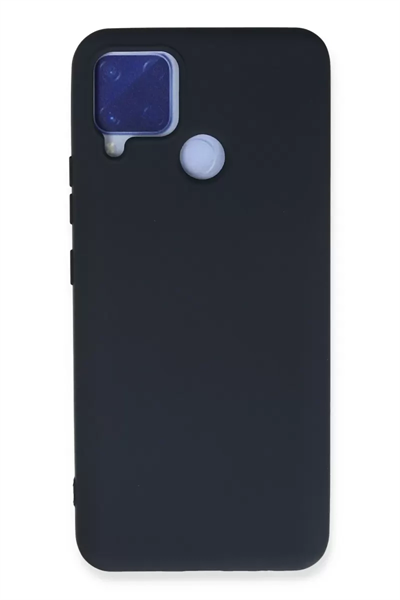 Realme C15 Kılıf Nano içi Kadife Silikon - Lacivert