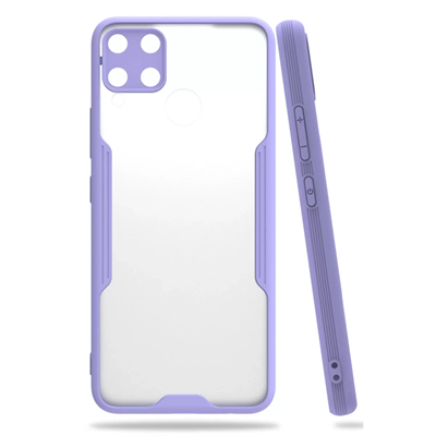 Realme C15 Kılıf Platin Silikon - Lila
