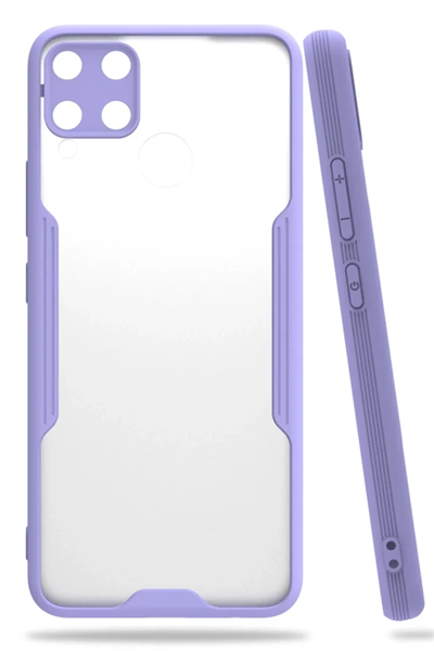 Realme C15 Kılıf Platin Silikon - Lila