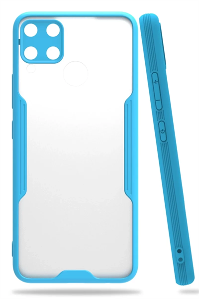 Realme C15 Kılıf Platin Silikon - Mavi