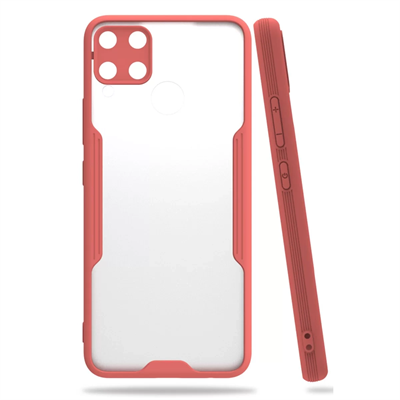 Realme C15 Kılıf Platin Silikon - Pembe