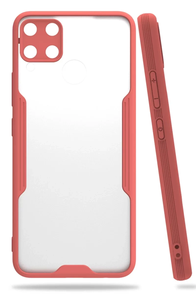 Realme C15 Kılıf Platin Silikon - Pembe