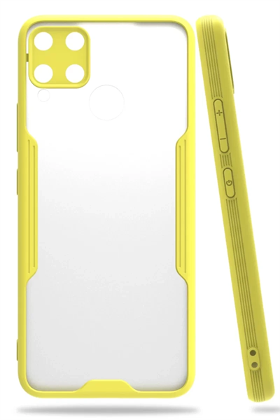 Realme C15 Kılıf Platin Silikon - Sarı