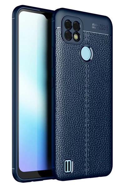 Realme C21 Kılıf Auto Focus Kapak - Lacivert