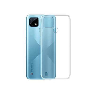 Realme C21 Kılıf Deluxe 2mm Şeffaf Silikon - Şeffaf