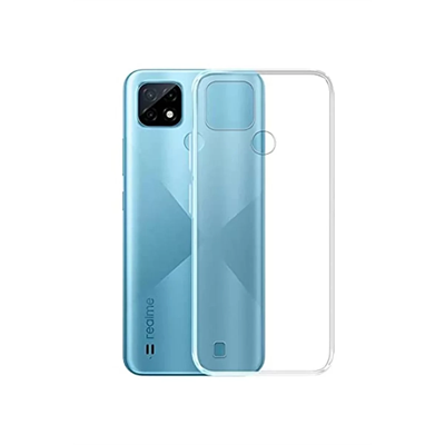 Realme C21 Kılıf Deluxe 2mm Şeffaf Silikon - Şeffaf