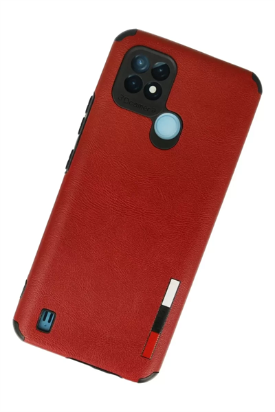 Realme C21 Kılıf Loop Deri Silikon - Kırmızı