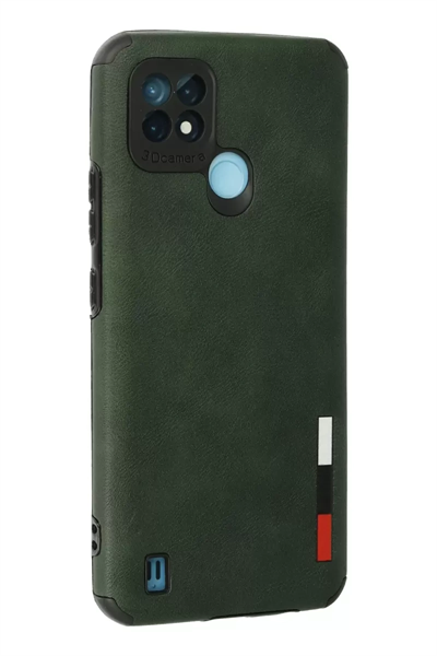 Realme C21 Kılıf Loop Deri Silikon - Yeşil