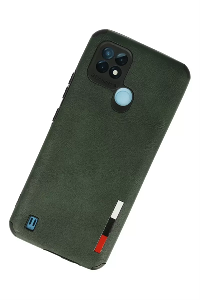 Realme C21 Kılıf Loop Deri Silikon - Yeşil