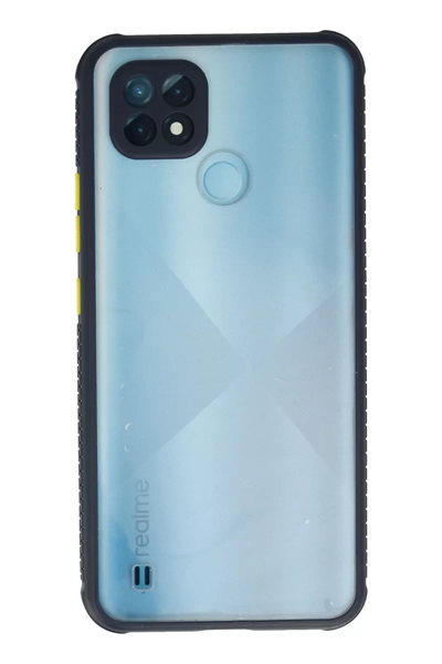 Realme C21 Kılıf Miami Şeffaf Silikon - Lacivert