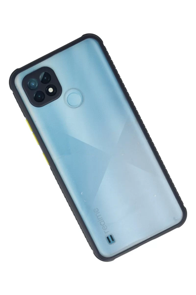 Realme C21 Kılıf Miami Şeffaf Silikon - Lacivert