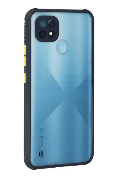 Realme C21 Kılıf Miami Şeffaf Silikon - Lacivert