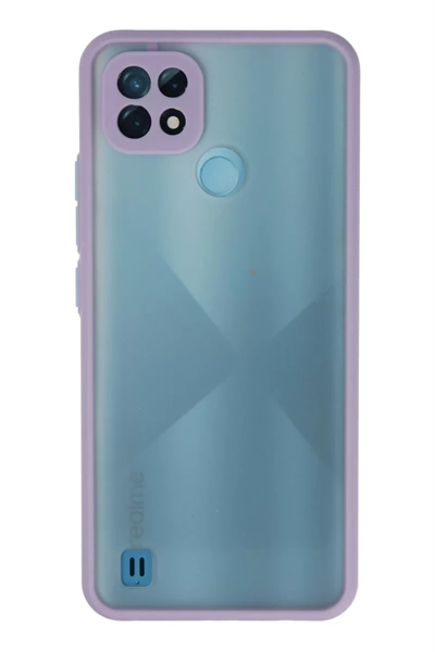 Realme C21 Kılıf Montreal Silikon Kapak - Mor