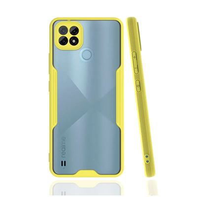 Realme C21 Kılıf Platin Silikon - Sarı