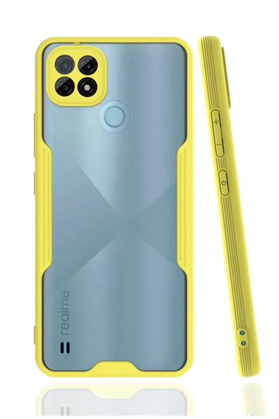 Realme C21 Kılıf Platin Silikon - Sarı