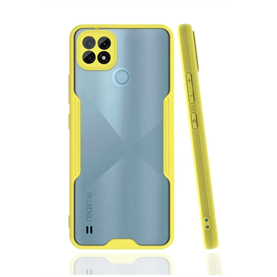 Realme C21 Kılıf Platin Silikon - Sarı
