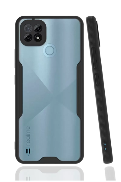 Realme C21 Kılıf Platin Silikon - Siyah